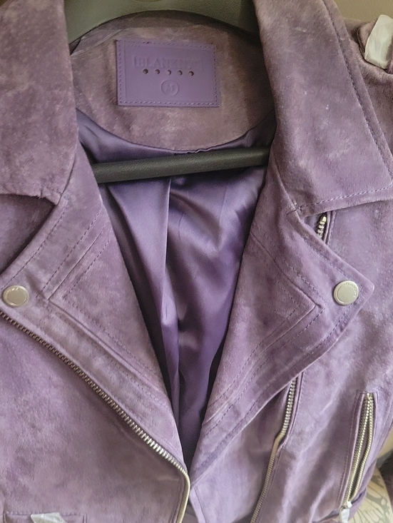Blank NYC Jackets & Blazers - Blank NYC Lavender Suede Moto Jacket